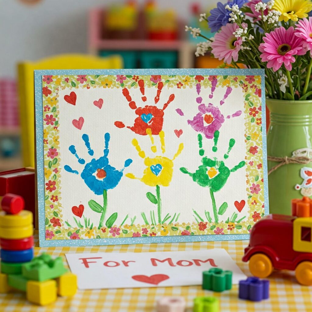 Handabdruck-Blumen