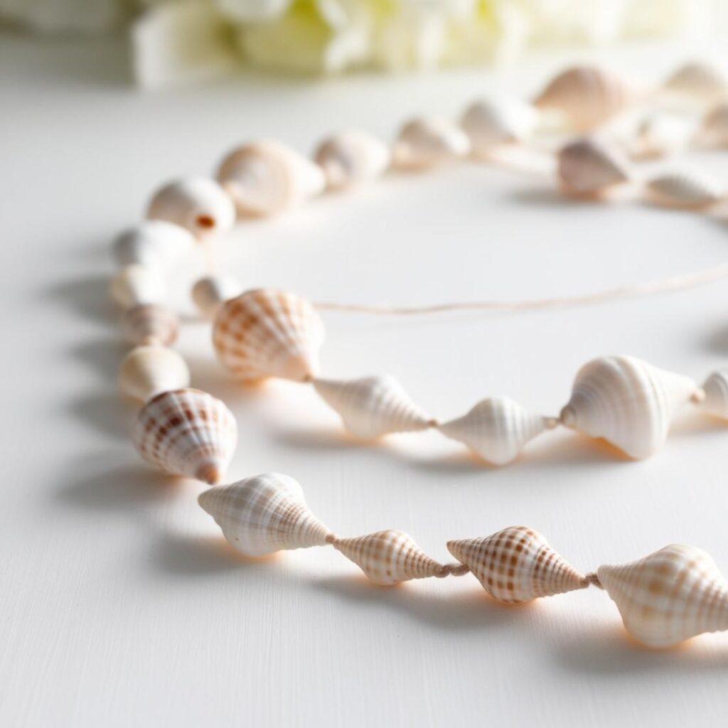 selbstgemachte Muschelgirlande