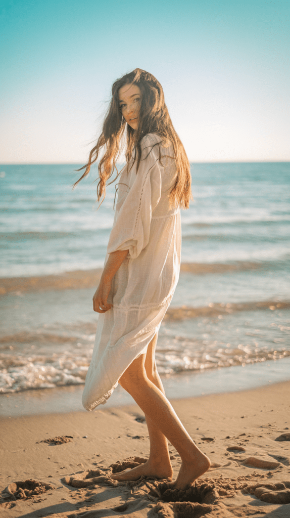 Stell dir vor: Du stehst barfuß im Sand, die Sonne kitzelt deine Haut, und deine Haare fallen in lässigen Wellen über deine Schultern – als wärst du gerade vom Strand zurückgekommen.