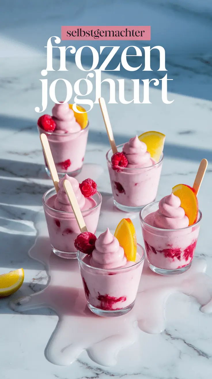 Es ist ein warmer Nachmittag, du öffnest das Gefrierfach – und da wartet dein fruchtig-cremiger Frozen Joghurt. Eiskalt, frisch und so befriedigend wie der erste Bissen Sommer.