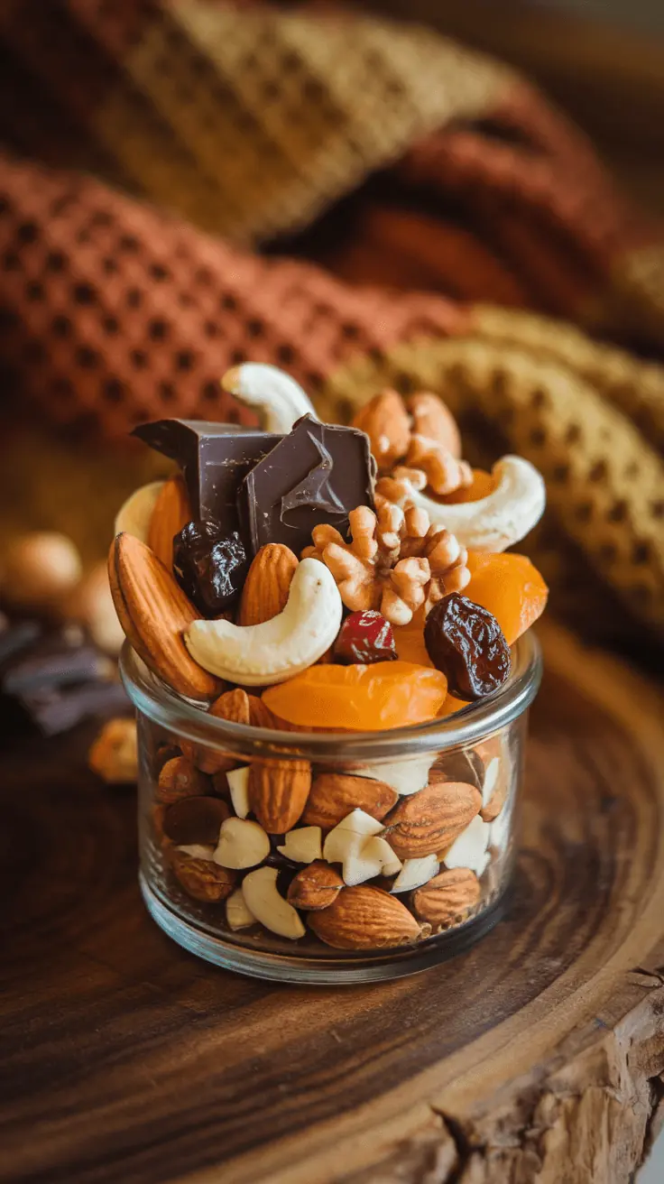 Du greifst nach einem kleinen Glas Nussmischung und genießt die leckeren Aromen, während du einen Spaziergang machst oder dich einfach zurücklehnst. Ein Snack, der dir Energie schenkt und gleichzeitig für den süßen Moment sorgt.