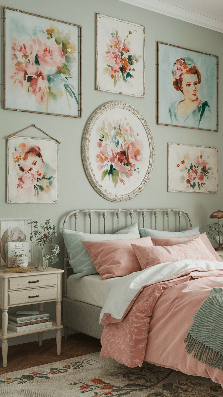 Du bist am Abend in deinem Schlafzimmer und der Blick auf die Wandkunst lässt deinen Raum noch träumerischer wirken. Die sanften Blumenmuster und Aquarelltöne ziehen dich in eine andere Welt – in eine, in der du immer wieder neue Details entdeckst und die dich zum Träumen einlädt.