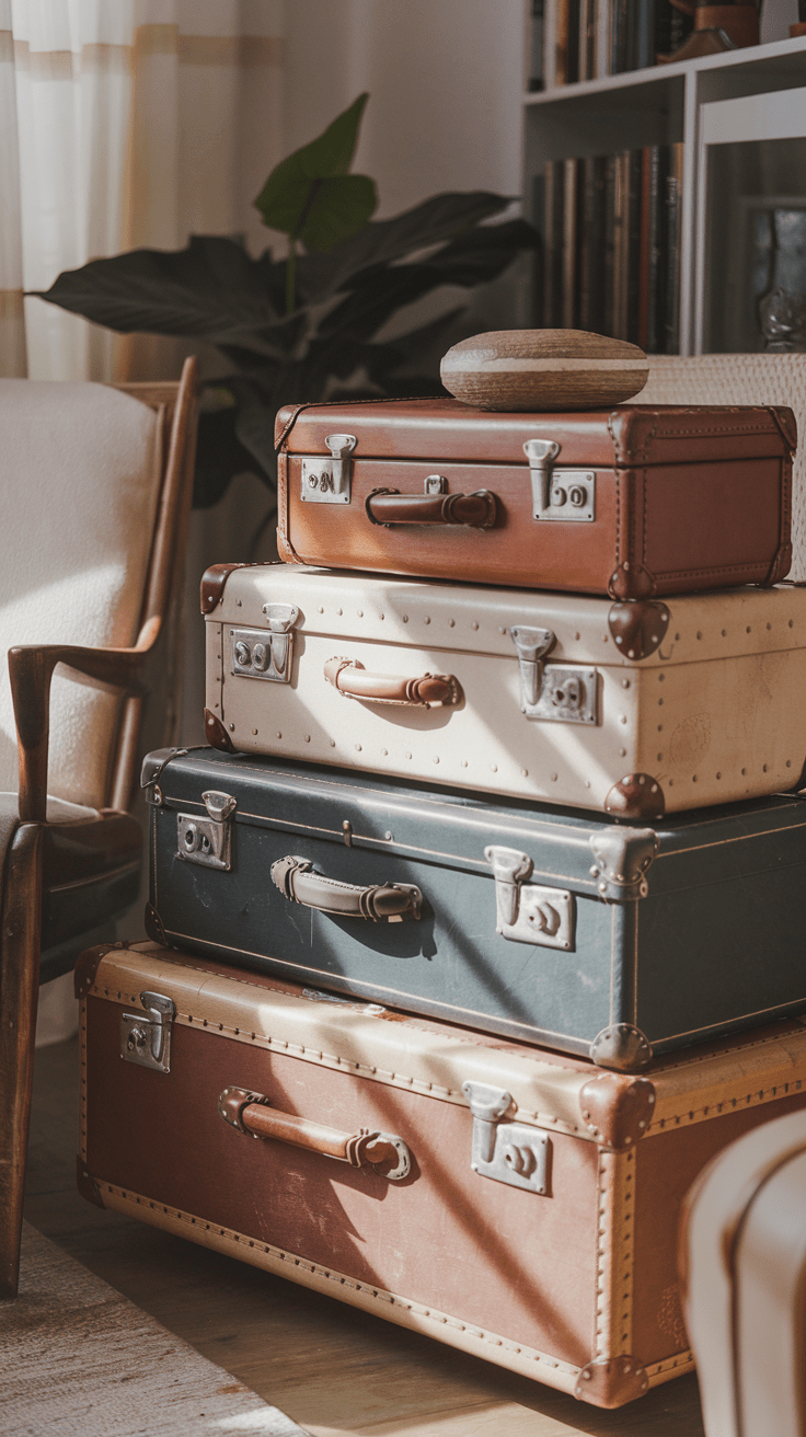 Du öffnest den Vintage-Koffer, der in der Ecke deines Zimmers steht. Der Geruch von altem Leder und Papier steigt dir in die Nase, und du spürst das Gefühl von Abenteuern und Reisen, das der Koffer mit sich bringt. Vielleicht ist er voller Erinnerungen an vergangene Tage – ein stiller Zeuge längst vergangener Reisen.