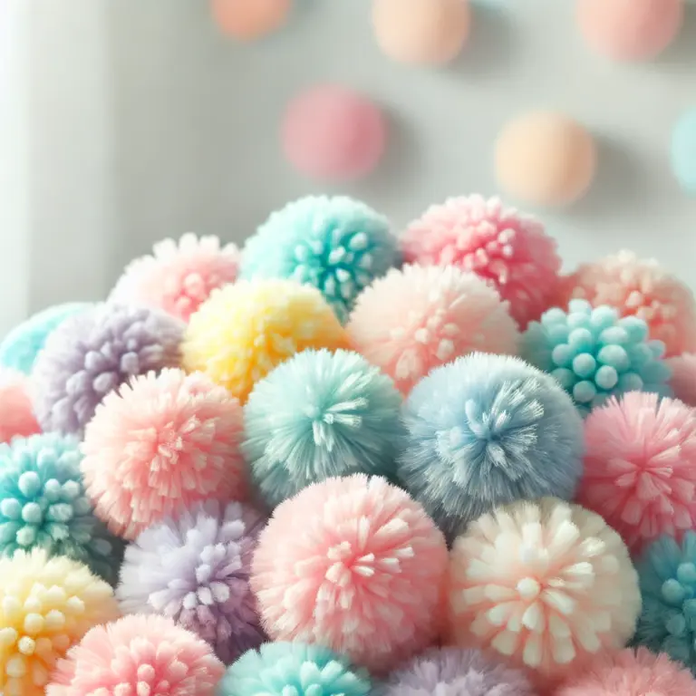 bunte Pompoms