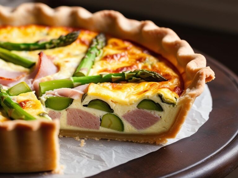 Einfaches Spargel-Schinken-Quiche Rezept