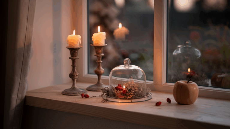 28 wunderschöne Ideen zum Fensterbank dekorieren im Herbst