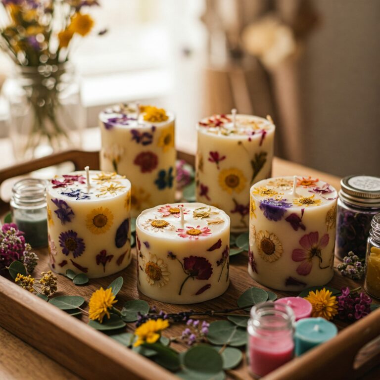DIY Blütenkerzen