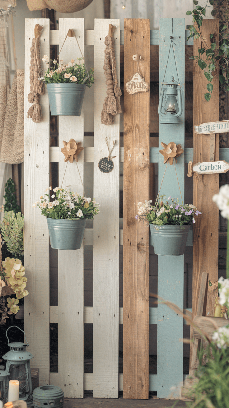 Dein DIY-Sichtschutz aus Paletten steht am Rande deiner Terrasse. Darauf hängen kleine Kräutertöpfe, eine Lichterkette und dein selbst gemaltes Schild „Lieblingsplatz“. Ein Platz mit Persönlichkeit – genau wie du.