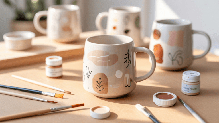 Keramik Tassen bemalen Ideen für entspannte DIY Momente