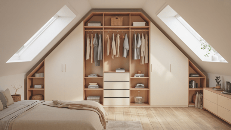 10 Kleiderschrank Ideen für die Dachschräge
