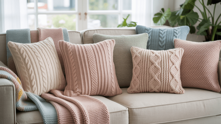 10 schöne Kissenhülle Stricken Ideen