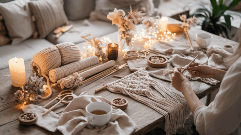 Kreativ werden und entspannen beim Makramee Workshop zuhause