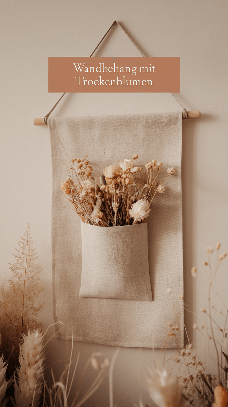 15. Trockenblumen im Wandbehang