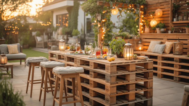 12 Paletten Outdoor Bar Ideen zum Selbermachen