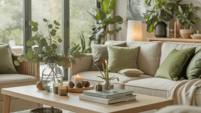 10 Wohnzimmer Ideen in Grün für eine natürliche und entspannte Wohnatmosphäre