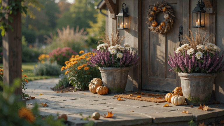 12 Blumenkübel für den Herbst dekorieren Ideen – so wird dein Eingangsbereich gemütlich