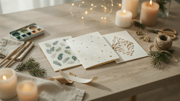 11 Weihnachtskarten basteln Ideen mit liebevollen DIY Motiven