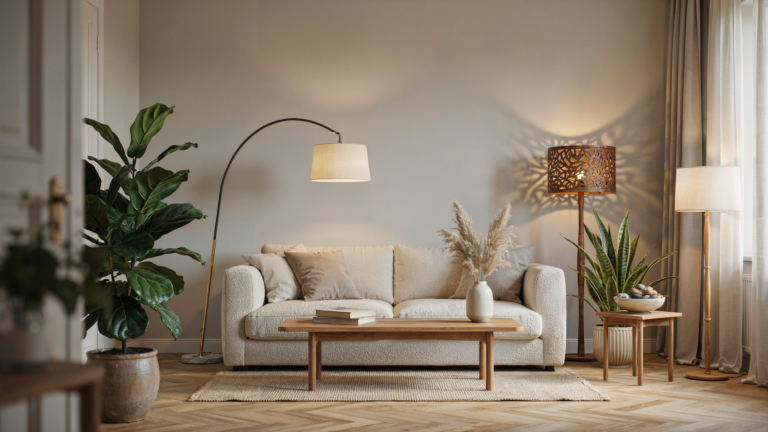 14 elegante Stehlampe Wohnzimmer Ideen mit sanftem Licht
