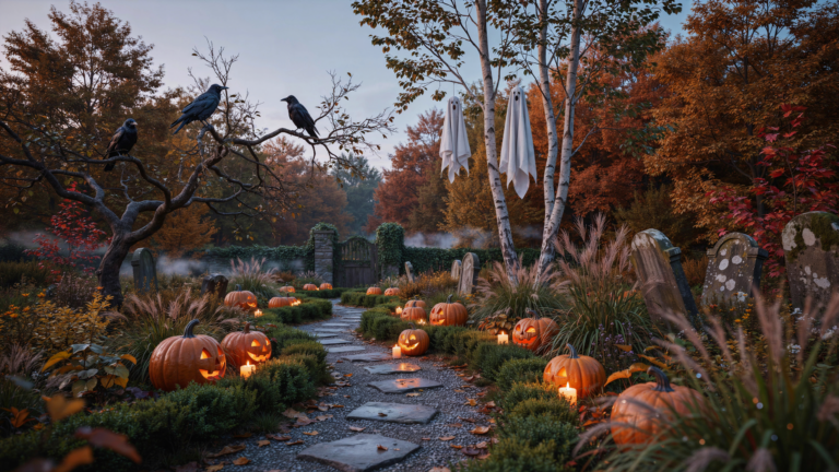 18 gruselige Halloween Garten Ideen für besondere Herbstmomente